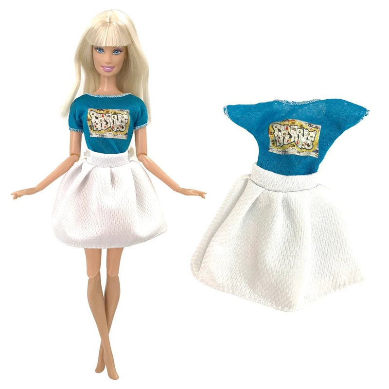 NK 1 Pcs Fashion Doll Dress  For Barbie Clothes Doll Accessories Outfit Casual Wear Shirt Party Dress  DIY Dollhouse Toys JJ - PST PS Tradings