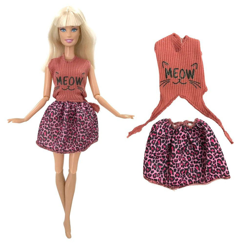 NK 1 Pcs Fashion Doll Dress  For Barbie Clothes Doll Accessories Outfit Casual Wear Shirt Party Dress  DIY Dollhouse Toys JJ - PST PS Tradings