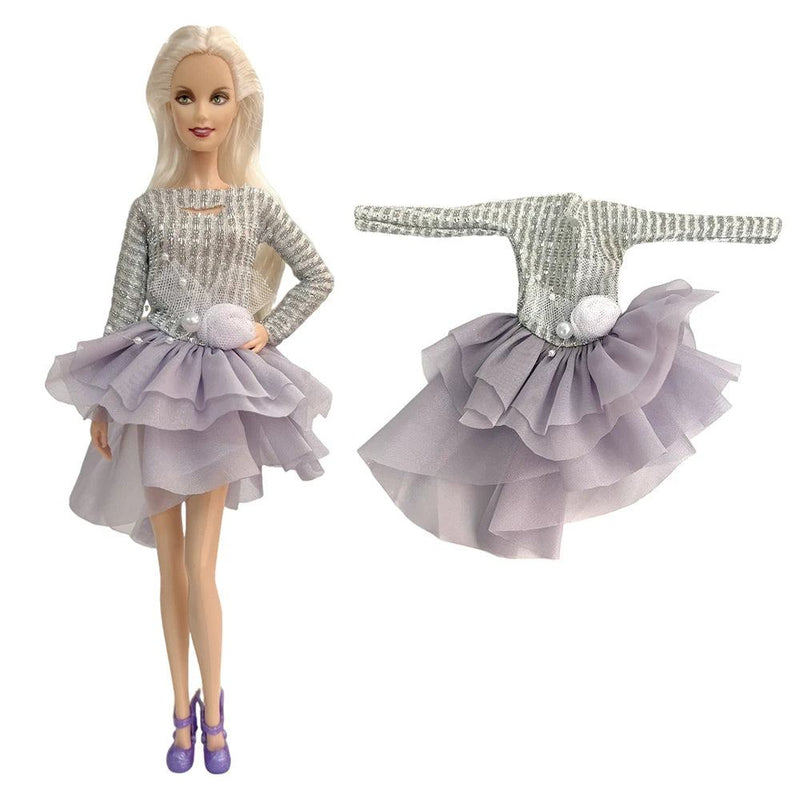 NK 1 Pcs Fashion Doll Dress  For Barbie Clothes Doll Accessories Outfit Casual Wear Shirt Party Dress  DIY Dollhouse Toys JJ - PST PS Tradings