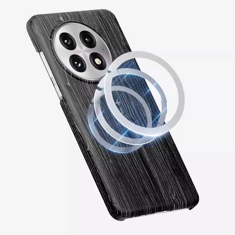 Original Case For OnePlus 13 Case Carbon Bumper Sandstone Black Wood Karbon Mag Charger Cover Phone Case For One Plus 13 - Property & Safety Tradings