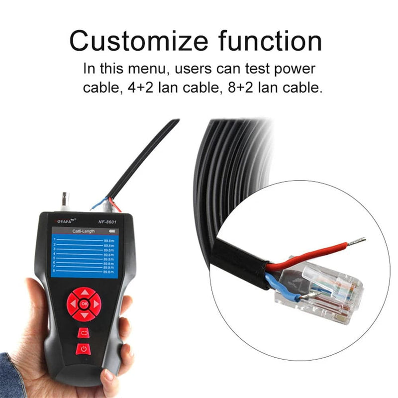 Original Noyafa NF-8601W Multifunction Network Cable Tester RJ45 RJ11 BNC POE PING Crosstalk Test Network Wire Cable Tracker - Property & Safety Tradings