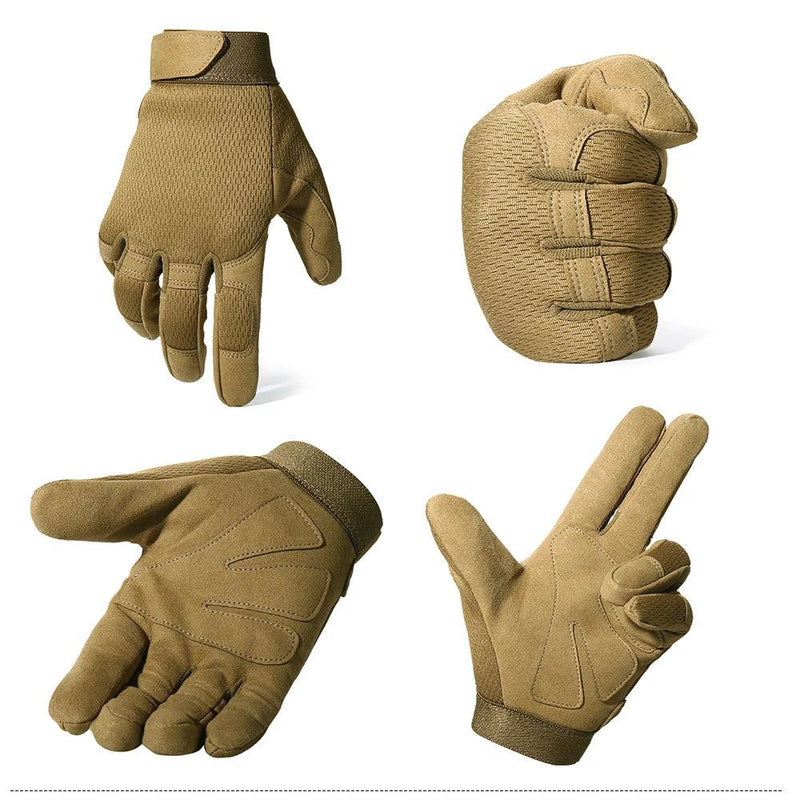 Outdoor Tactical Gloves Bicycle Airsoft Hiking Climbing Shooting Paintball Working Camo Sport Full Finger Glove Outdoor Gear - PST PS Tradings