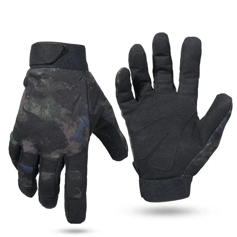 Outdoor Tactical Gloves Bicycle Airsoft Hiking Climbing Shooting Paintball Working Camo Sport Full Finger Glove Outdoor Gear - PST PS Tradings