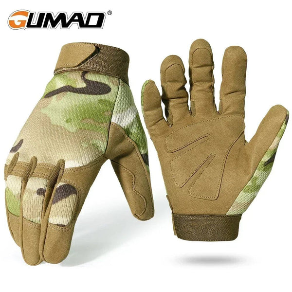 Outdoor Tactical Gloves Bicycle Airsoft Hiking Climbing Shooting Paintball Working Camo Sport Full Finger Glove Outdoor Gear - PST PS Tradings