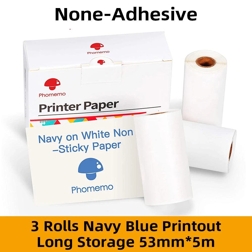 Phomemo Thermal Paper Printable Self-adhesive Sticker Paper Roll for Phomemo M02/M02S/M02 Pro Printer Label Printing Paper - PST PS Tradings