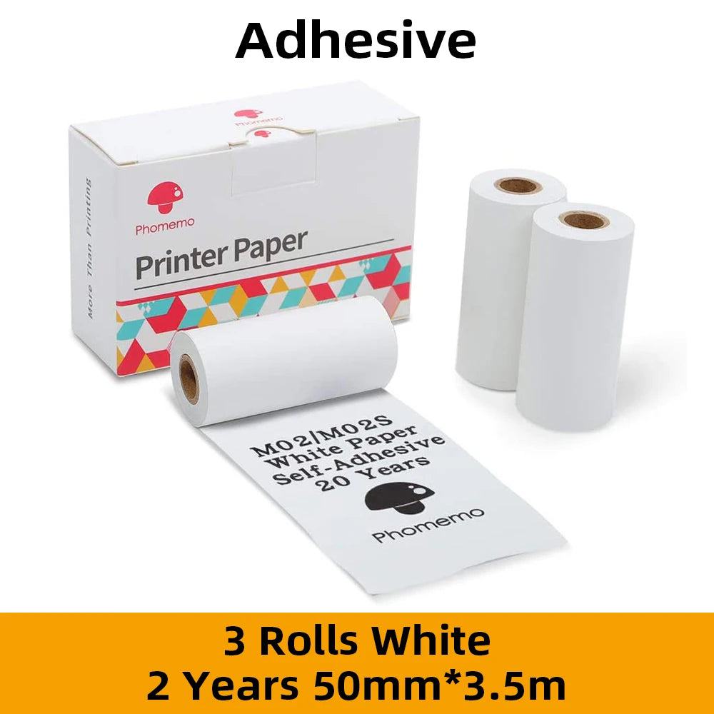 Phomemo Thermal Paper Printable Self-adhesive Sticker Paper Roll for Phomemo M02/M02S/M02 Pro Printer Label Printing Paper - PST PS Tradings