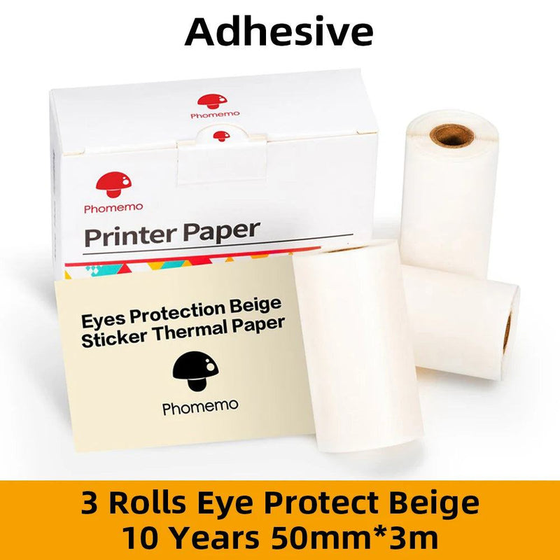 Phomemo Thermal Paper Printable Self-adhesive Sticker Paper Roll for Phomemo M02/M02S/M02 Pro Printer Label Printing Paper - PST PS Tradings