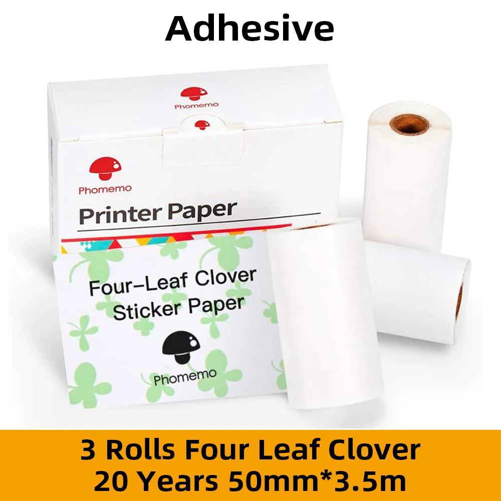 Phomemo Thermal Paper Printable Self-adhesive Sticker Paper Roll for Phomemo M02/M02S/M02 Pro Printer Label Printing Paper - PST PS Tradings