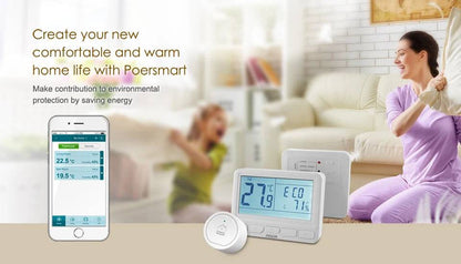 POER Wireless Wifi heating thermostat smart Thermoregulator digital temperature controller for gas boiler warm floor with Alexa - Property & Safety Tradings