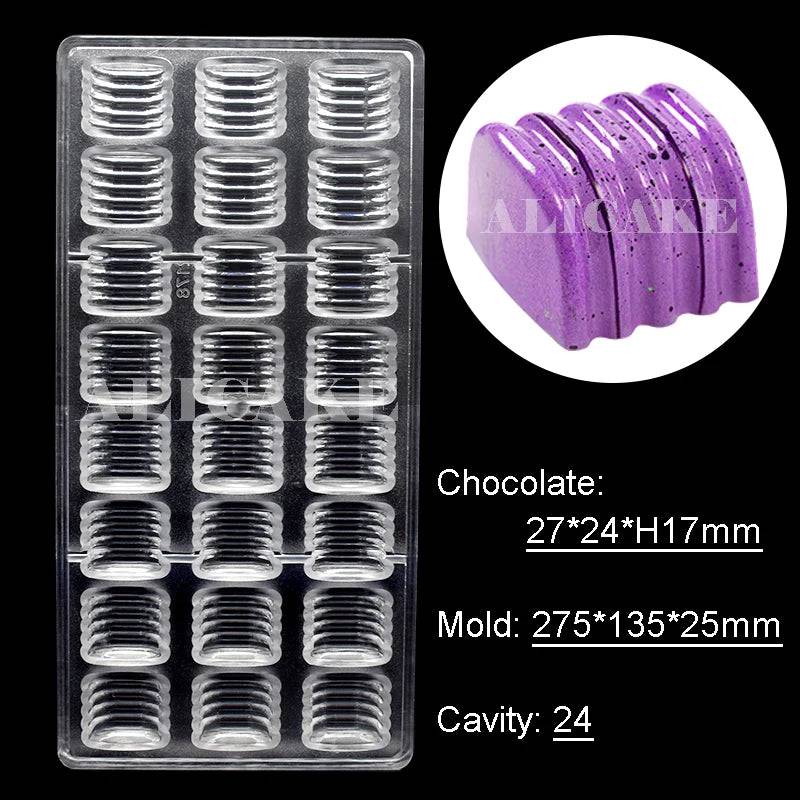 Polycarbonate Chocolate Molds for Chocolate Professional Baking Candy Bonbons Bar Acrylic Mould Confectionery Bakery Utensils - Property & Safety Tradings