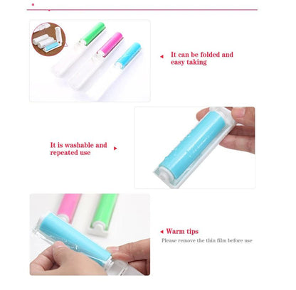 portable and washable dust remover drum Portable folding clothes sticky hair remover hair removal dust dust brush roll - PST PS Tradings