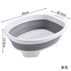 Portable Hand Washing Foldable Basin With Brush Home School Dormitory Washboard Basin For Clothes Cleaning Tools - PST PS Tradings