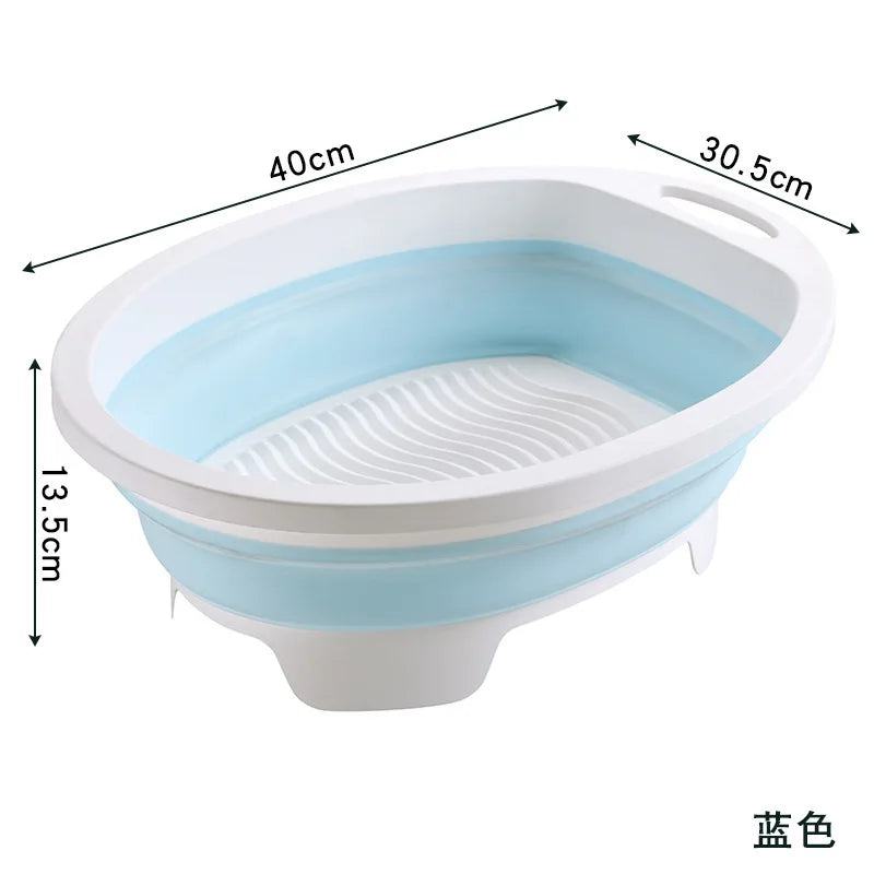 Portable Hand Washing Foldable Basin With Brush Home School Dormitory Washboard Basin For Clothes Cleaning Tools - PST PS Tradings