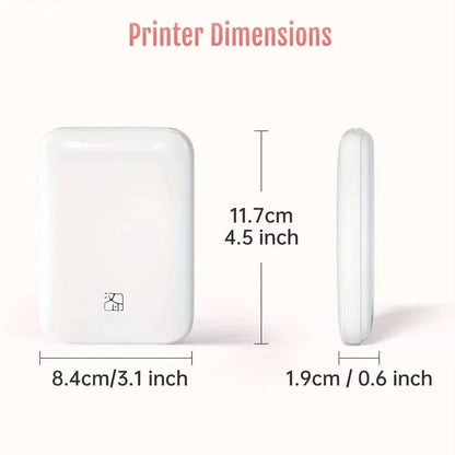 Portable Wireless Photo Printer Compatible With IOS/Android Wireless Devices, ZINK Printing, Portable Pocket Smart Printing - Property & Safety Tradings