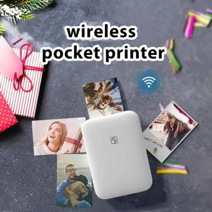 Portable Wireless Photo Printer Compatible With IOS/Android Wireless Devices, ZINK Printing, Portable Pocket Smart Printing - Property & Safety Tradings