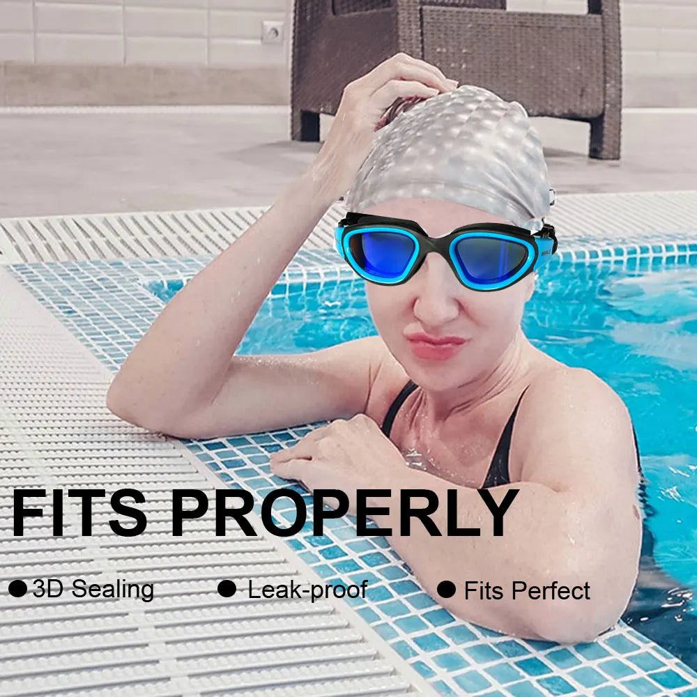 Professional Adult Anti-fog UV protection Lens Men Women Swimming Goggles Waterproof Adjustable Silicone swim Glasses in pool - PST PS Tradings