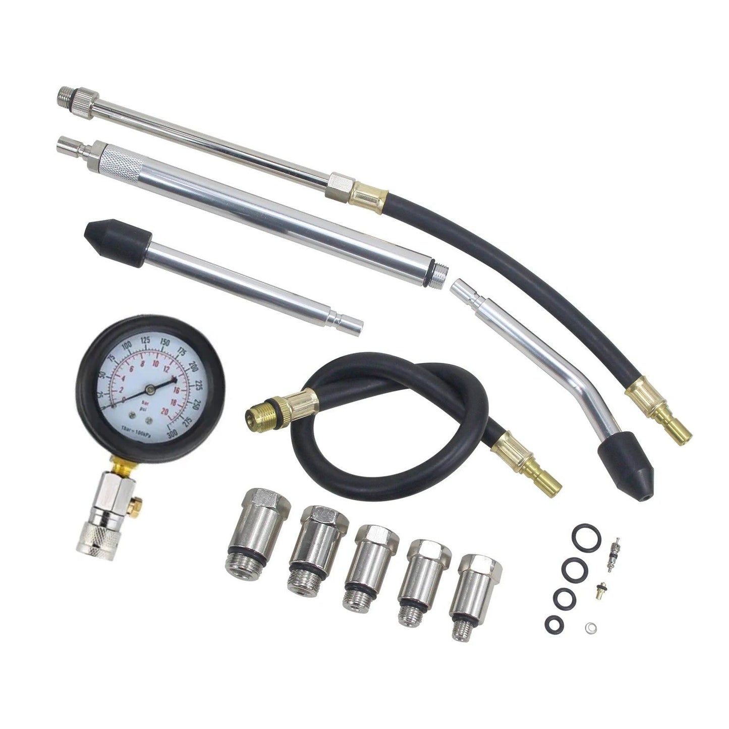 Professional AUTO TOOLS Petrol Gasoline Engine Cylinder Compression Gauge Tester Kit Cylinder Tester With M10 M12 M14 M16 M18 - PST PS Tradings