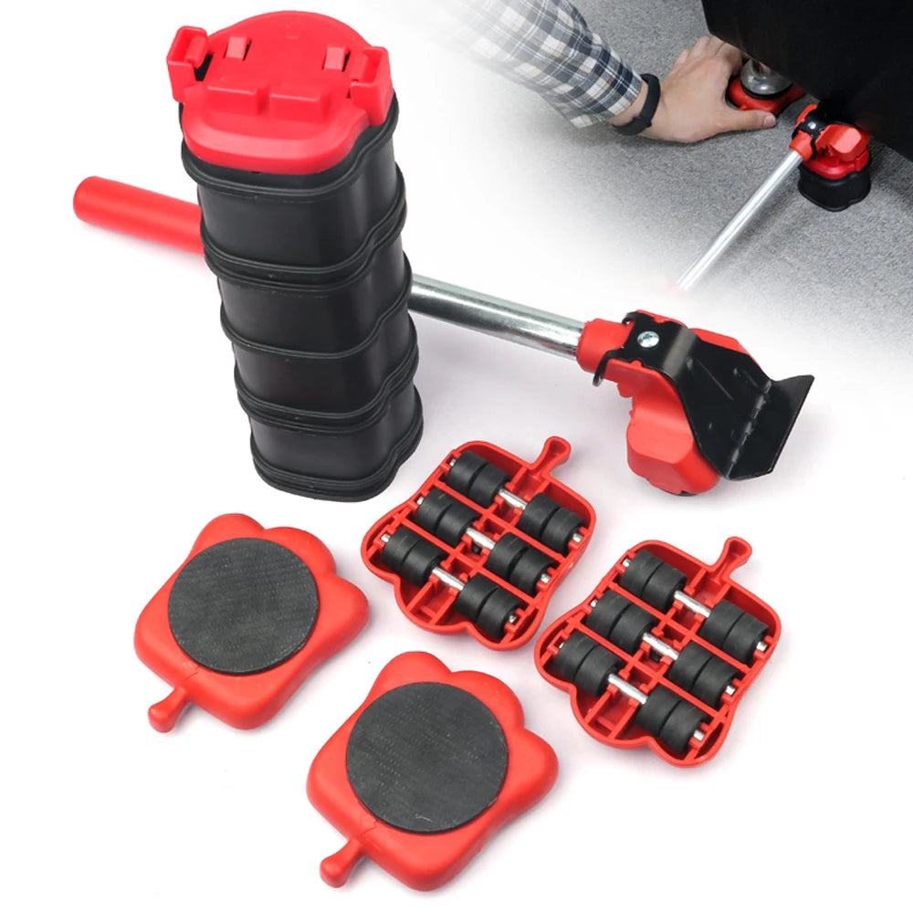 Professional Furniture Mover Tool Set Heavy Stuffs Transport Lifter Wheeled Mover Roller with Wheel Bar Moving Hand Device - PST PS Tradings