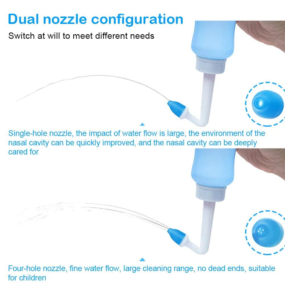 Professional Nose Wash Cleaner Nasal Irrigator Rinse Bottle Protector Avoid Allergic Rhinitis Adults Children care Neti Pots - PST PS Tradings