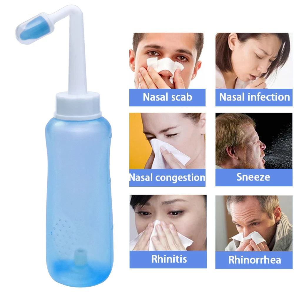 Professional Nose Wash Cleaner Nasal Irrigator Rinse Bottle Protector Avoid Allergic Rhinitis Adults Children care Neti Pots - PST PS Tradings