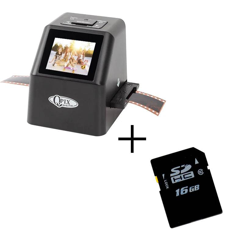 QPIX 22 MP 35mm Portable Film Scanners 135 110 126KPK Super 8 Negative Slide Holder Photo Scanner Film Digital Converter - Property & Safety Tradings