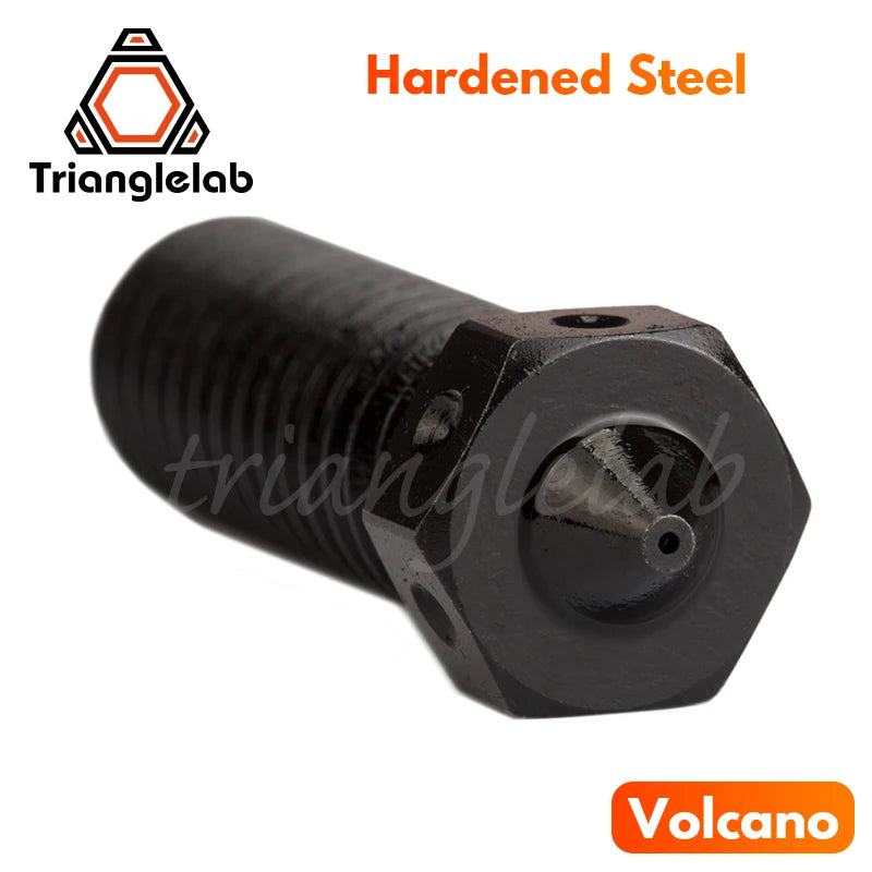 R Triangle Hardened Steel Volcano Nozzles For High Temperature 3D Printer PEI PEEK OR Carbon Fiber Filament For  Volcano Hotend