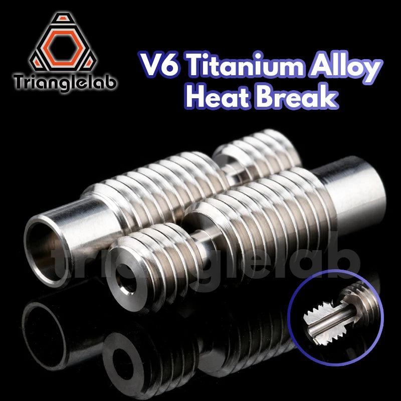 R trianglelab GRADE5 V6 titanium alloy heatbreak  1.75MM for VOLCANO V6 HOTEND for Carbon fiber wear resistance 3D printer