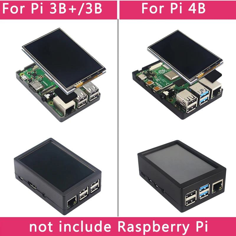 Raspberry Pi 3.5 Touch Screen 480*320 LCD TFT Display Optional ABS Metal Case Cooling Fan for Raspberry Pi 4 Model B or 3B+ 3B - PST PS Tradings