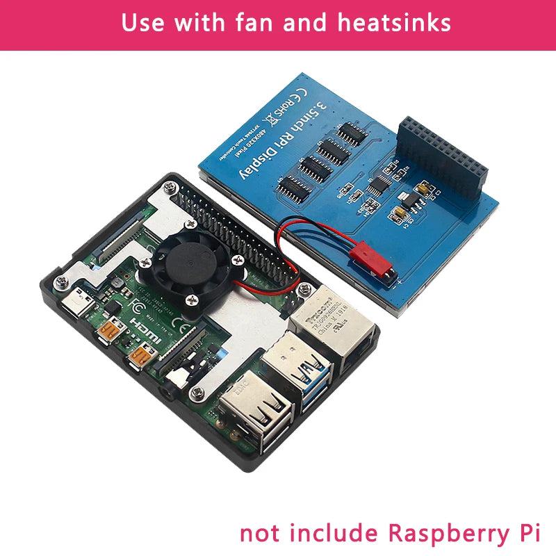 Raspberry Pi 3.5 Touch Screen 480*320 LCD TFT Display Optional ABS Metal Case Cooling Fan for Raspberry Pi 4 Model B or 3B+ 3B - PST PS Tradings