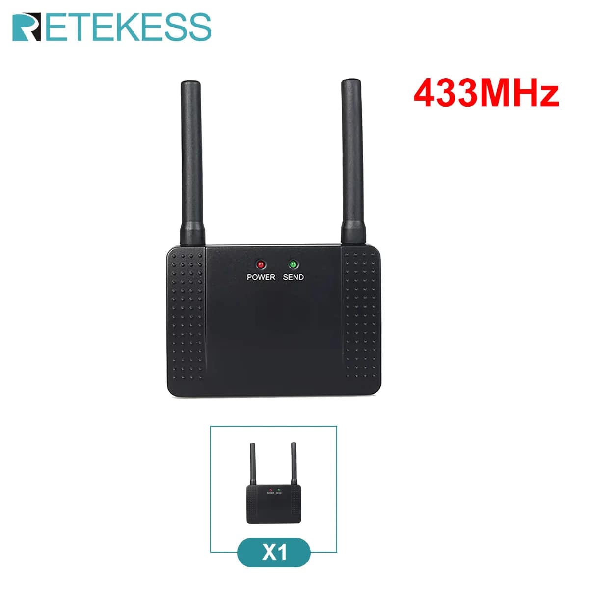 Retekess Amplifier 500mW RF Wireless Repeater Signal Amplifier Learning Code Extender for T117 Call Button 433MHz Restaurant - Property & Safety Tradings