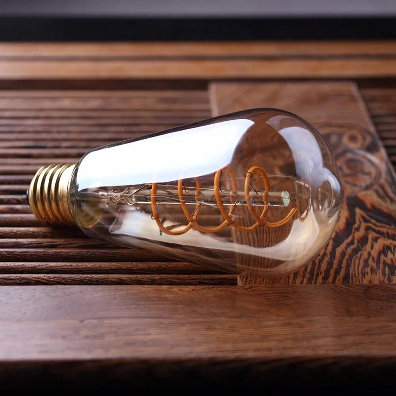 Retro Dimmable LED Edison Bulb E27 3W Gold Spiral Filament ST64 G125 Ampoule LED Lamp Incandescent Chandelier Decorative Lightin