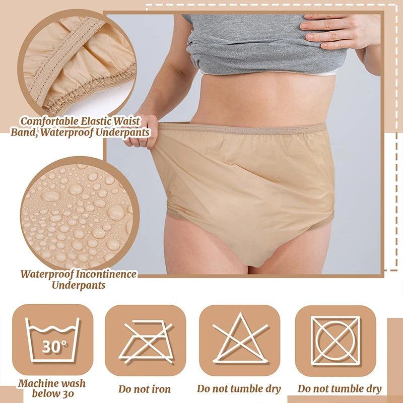 Reusable Diapers Covers for Adults Waterproof EVA Cloth Diaper Nappy Cover Adult Elderly Incontinence Plastic Pants Underwear - PST PS Tradings