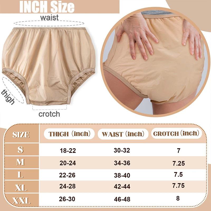 Reusable Diapers Covers for Adults Waterproof EVA Cloth Diaper Nappy Cover Adult Elderly Incontinence Plastic Pants Underwear - PST PS Tradings