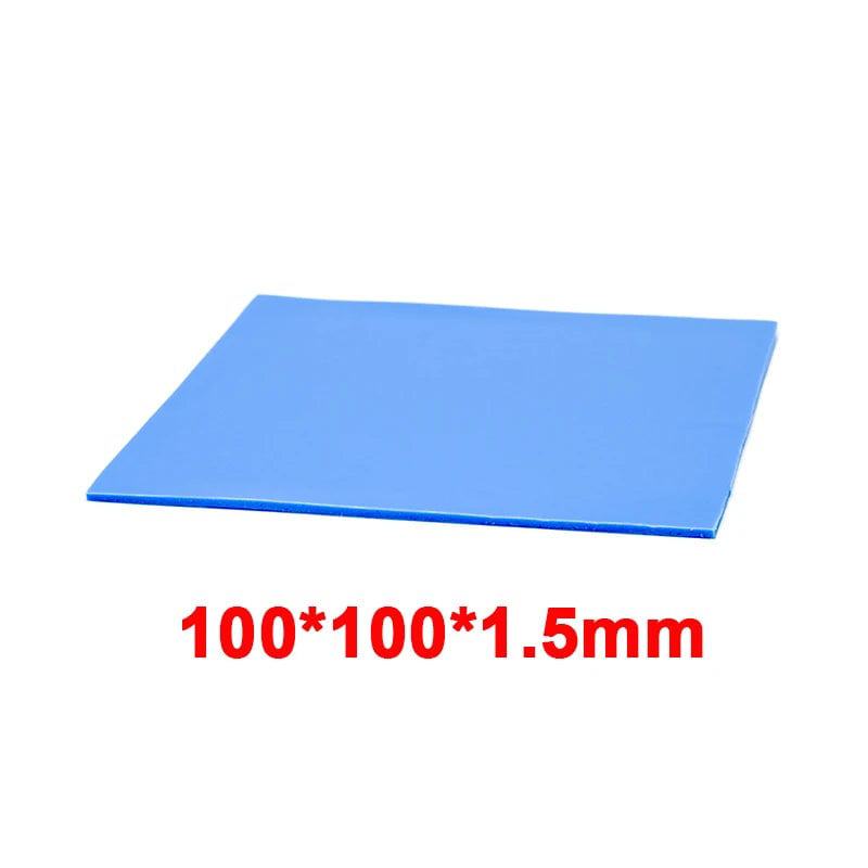 RGEEK 100 Pcs Blue 10mm*10mm GPU CPU Heatsink Cooling Conductivity 6.0 W Silicone Pad Processor Accessories Thermal Pad