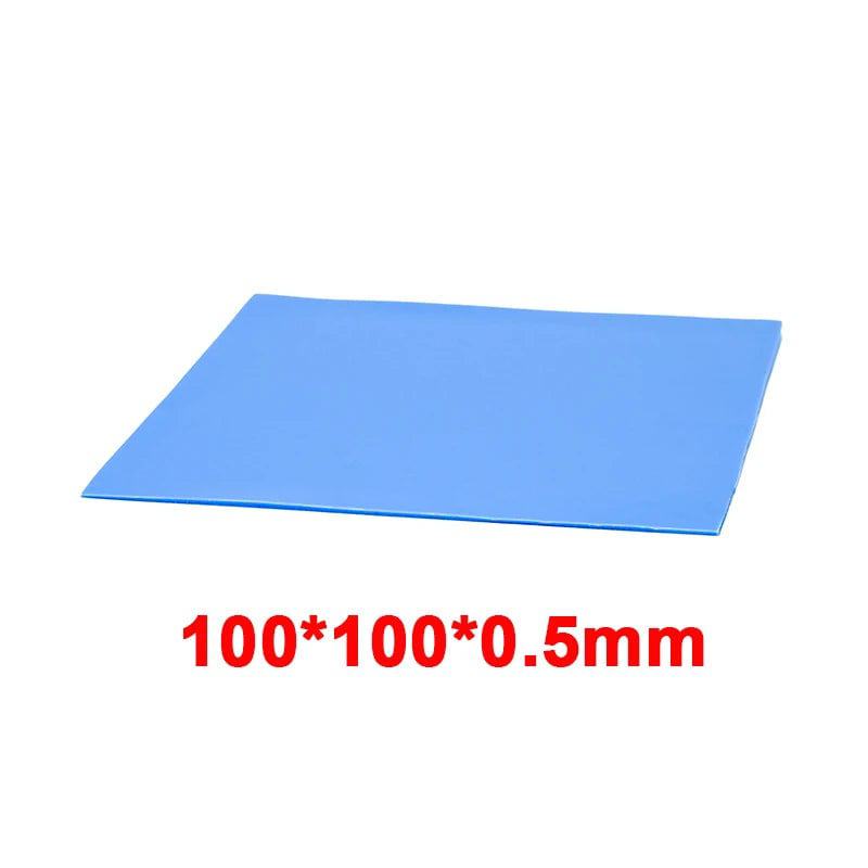 RGEEK 100 Pcs Blue 10mm*10mm GPU CPU Heatsink Cooling Conductivity 6.0 W Silicone Pad Processor Accessories Thermal Pad