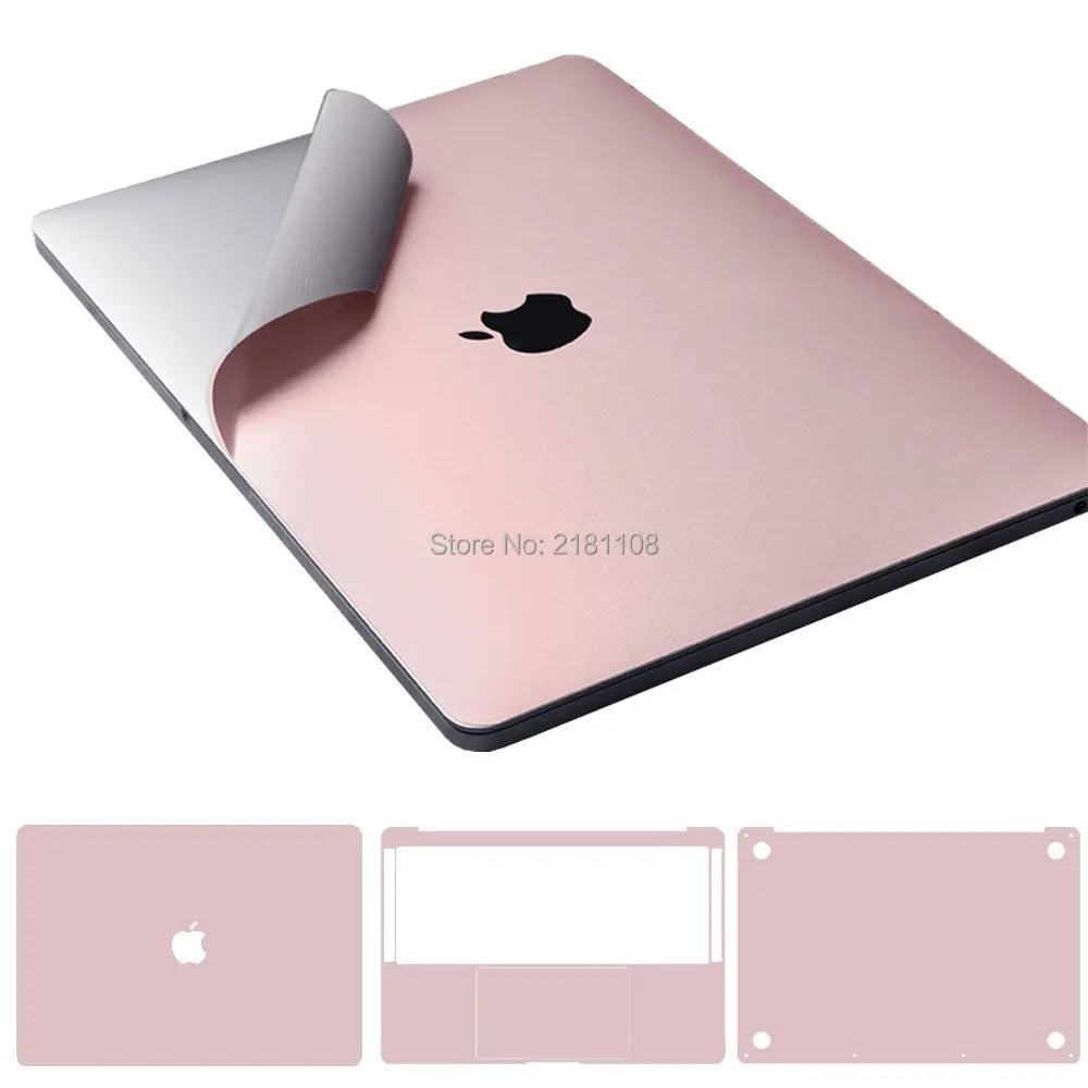 Rose Gold Full Body Skin for MacBook air (13-inch, A1931 A1932 A2179 A2337), Full-Cover Protective Vinyl Decal Sticker - PST PS Tradings