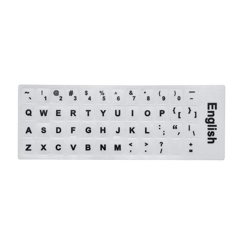 Russian French English Arabic Spanish Portuguese Hebrew Keyboard Stickers Letter Alphabet Layout Sticker For Laptop Desktop PC - PST PS Tradings