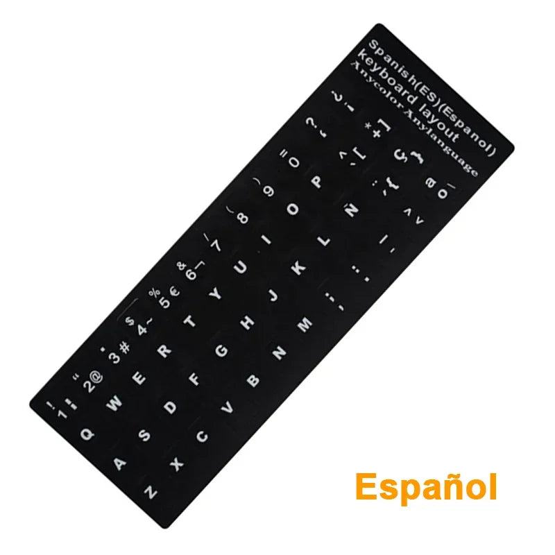 Russian French English Arabic Spanish Portuguese Hebrew Keyboard Stickers Letter Alphabet Layout Sticker For Laptop Desktop PC - PST PS Tradings