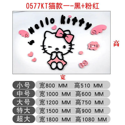 Sanrio Hello Kitty Wall Stickers 3d Three-dimensional Girl Cute Painting Room Layout Bedroom Bedside Decorative Stickers - PST PS Tradings