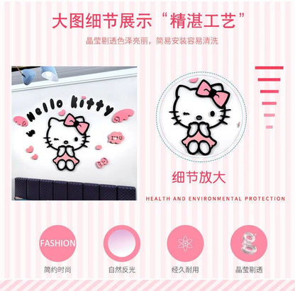 Sanrio Hello Kitty Wall Stickers 3d Three-dimensional Girl Cute Painting Room Layout Bedroom Bedside Decorative Stickers - PST PS Tradings