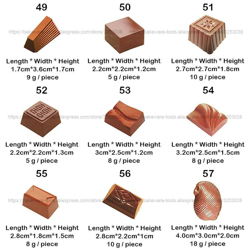 Schokoladenformen aus Polycarbonat für Schokolade, professionelles Backen, Süßigkeiten, Bonbons, Bar, Acrylform, Süßwaren, Bäckereien - Property & Safety Tradings