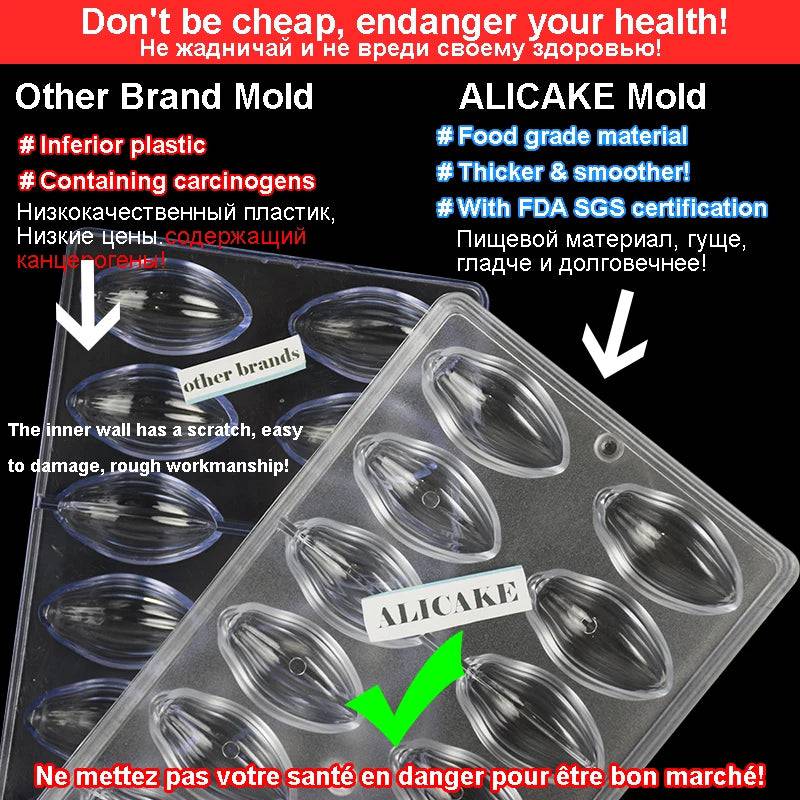 Schokoladenformen aus Polycarbonat für Schokolade, professionelles Backen, Süßigkeiten, Bonbons, Bar, Acrylform, Süßwaren, Bäckereien - Property & Safety Tradings