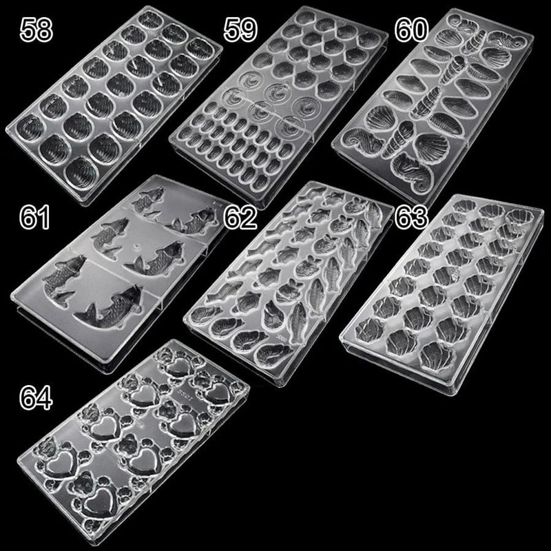 Schokoladenformen aus Polycarbonat für Schokolade, professionelles Backen, Süßigkeiten, Bonbons, Bar, Acrylform, Süßwaren, Bäckereien - Property & Safety Tradings