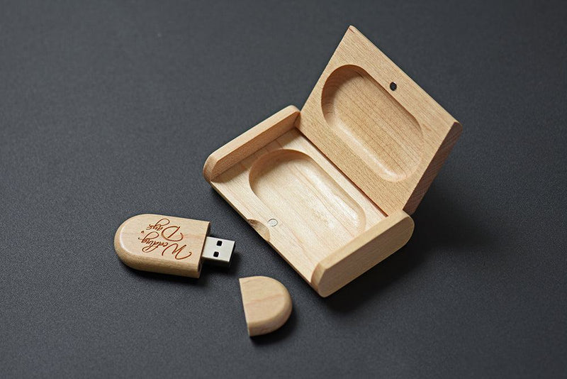 SHANDIAN Free LOGO Wooden + Box USB 2.0 Pen drive 4GB 16GB 32GB 64GB Flash Drive Memory stick wedding Photography Gift U Disk