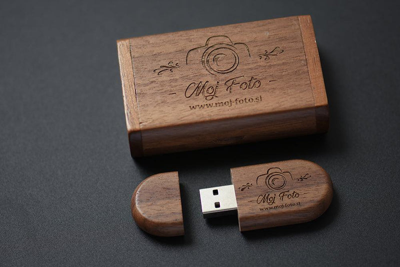 SHANDIAN Free LOGO Wooden + Box USB 2.0 Pen drive 4GB 16GB 32GB 64GB Flash Drive Memory stick wedding Photography Gift U Disk