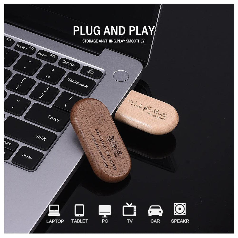 SHANDIAN Free LOGO Wooden + Box USB 2.0 Pen drive 4GB 16GB 32GB 64GB Flash Drive Memory stick wedding Photography Gift U Disk