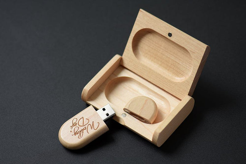 SHANDIAN Free LOGO Wooden + Box USB 2.0 Pen drive 4GB 16GB 32GB 64GB Flash Drive Memory stick wedding Photography Gift U Disk