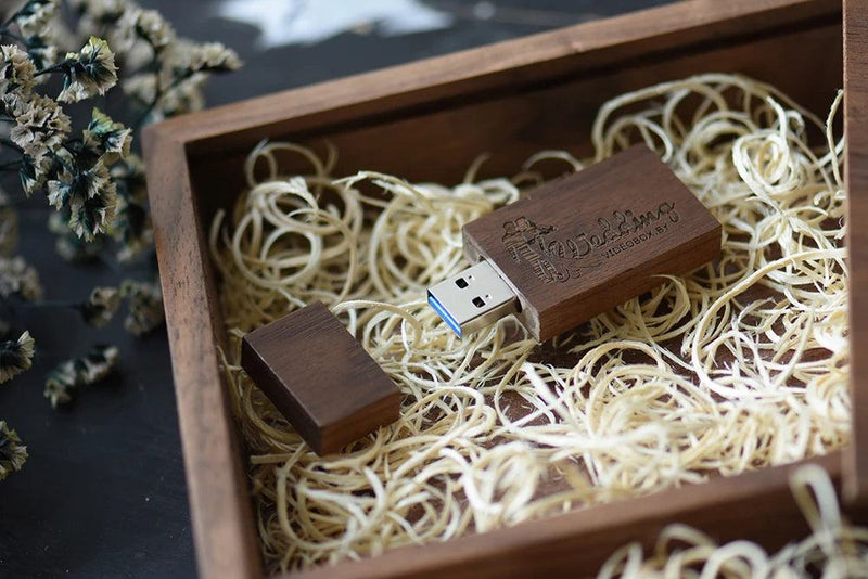 SHANDIAN Wood Album Style High Speed USB 3.0 4GB 8GB 16GB Fashion Gift 32GB 64GB USB+BOX Wedding Photography Free Custom LOGO - PST PS Tradings