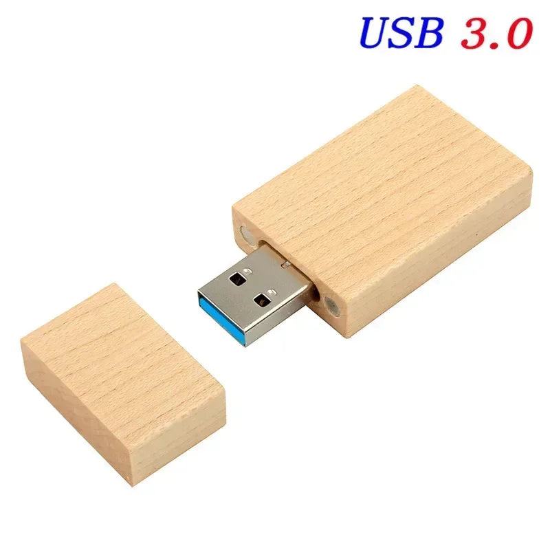 SHANDIAN Wood Album Style High Speed USB 3.0 4GB 8GB 16GB Fashion Gift 32GB 64GB USB+BOX Wedding Photography Free Custom LOGO - PST PS Tradings