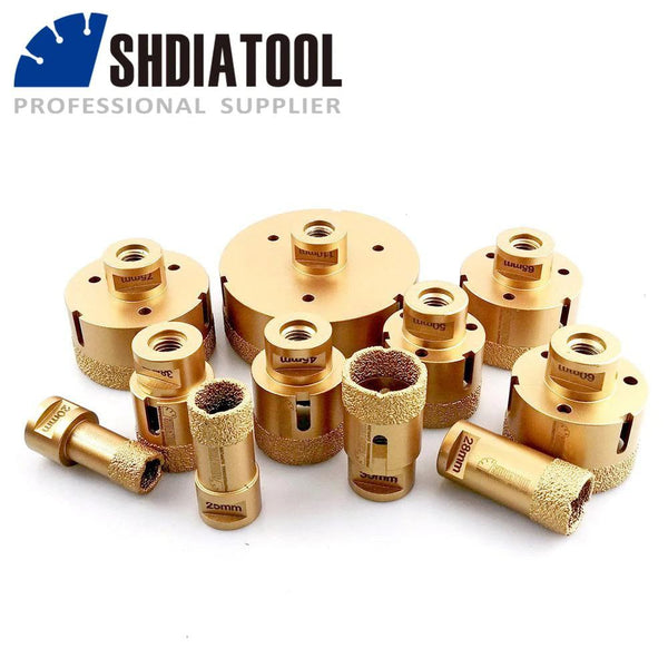 SHDIATOOL 1pc Diamond Drilling Crown Core Bits Ceramic Tile M14 Thread Hole Saw Marble Porcelain Stoneware Drill Bit Dia6-115mm